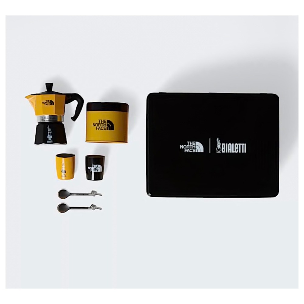 NIB The North face x bialetti moka set limited edition coffee set in gold/black